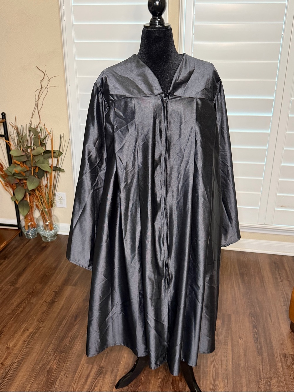 Classic Black Graduation Gown - Women’s Ceremonial Robe